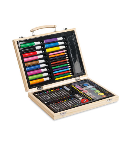 Artist's set in wooden box