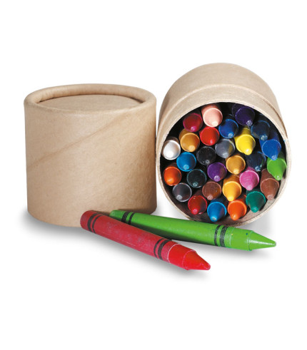 30 wax crayons