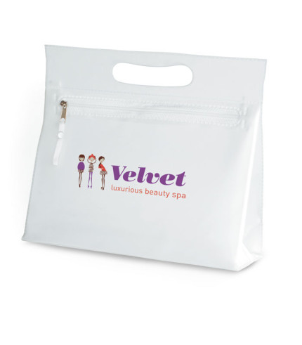 Transparent cosmetic pouch