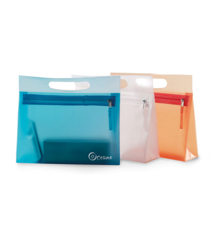 Transparent cosmetic pouch