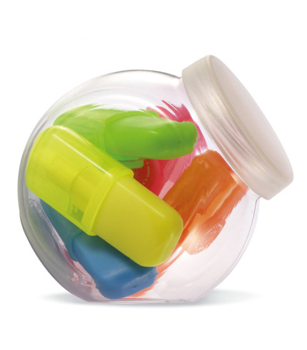 5 highlighters in container