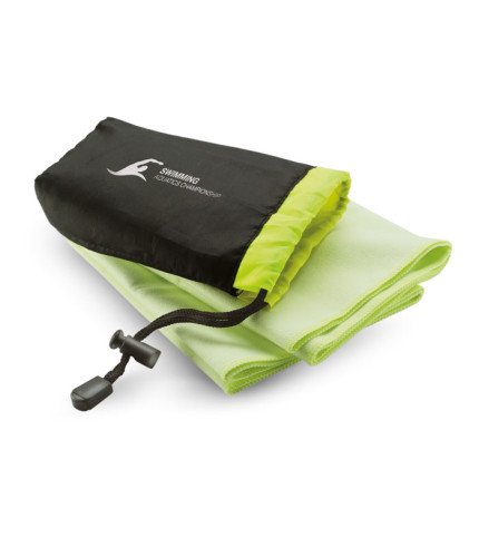 Sport towel in nylon pouch