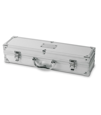 Set za roštilj u aluminijskom kovčegu