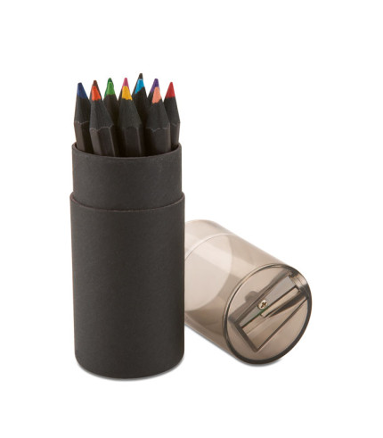 Black colouring pencils