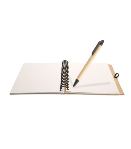 B6 Recycled notebook with pen
