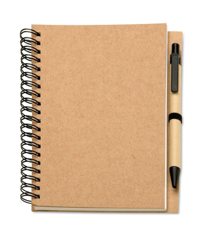 B6 Recycled notebook with pen