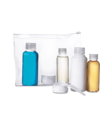 Travelling pouch with bottles