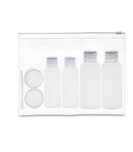 Travelling pouch with bottles