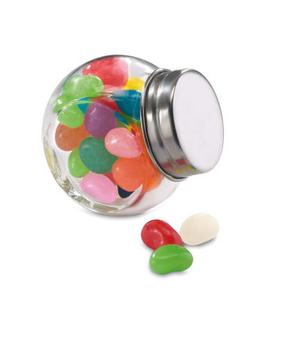 Glass jar with jelly beans