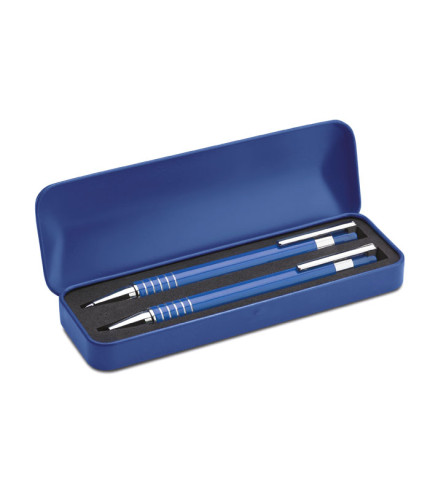 Kemijska olovka set u metalnoj kutiji