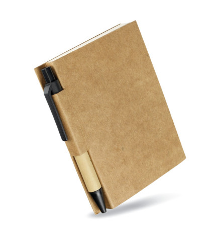 Recycled notebook with pen