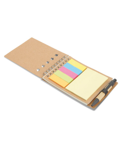 Notepad with pen and memo pad