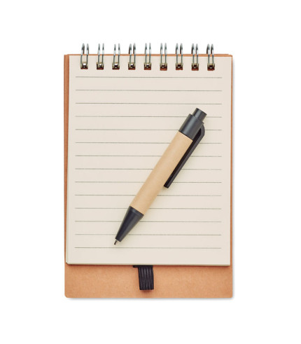 Notepad with pen and memo pad