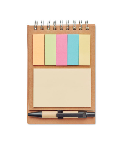Notepad with pen and memo pad