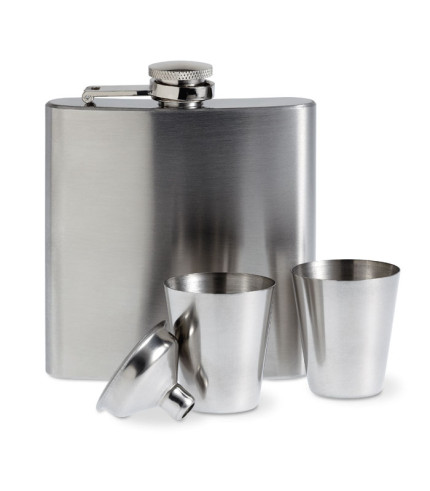 Tanka bočica s kompletom od 2 šalice