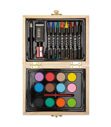 Set za slikanje u drvenoj kutiji