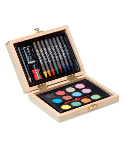 Set za slikanje u drvenoj kutiji