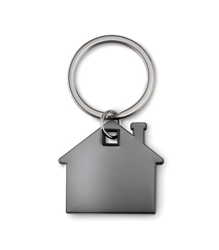 House shape plastic key ring