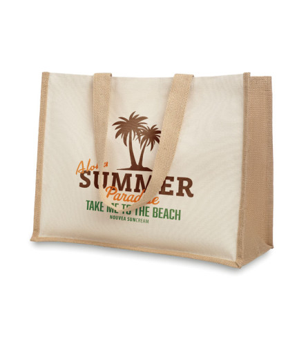 Torba za kupovinu od jute i platna