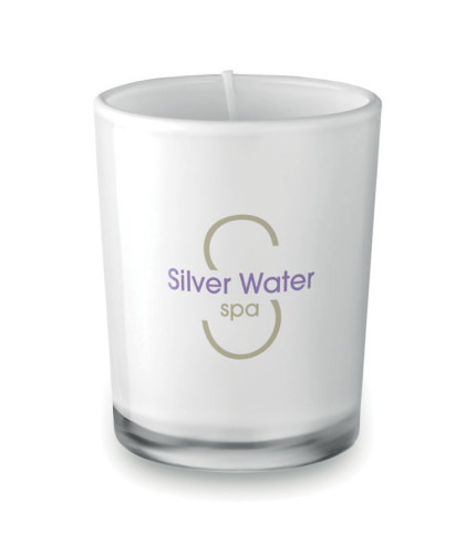 Scented candle in glass