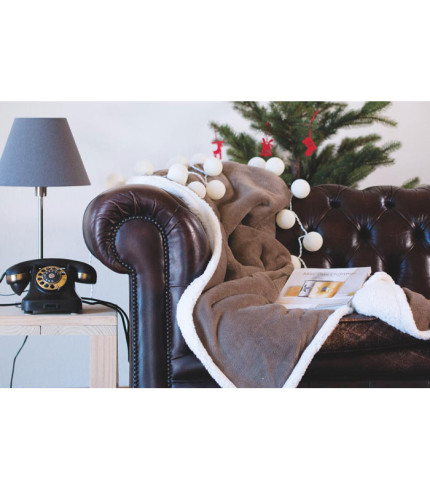 Blanket coral fleece/ sherpa