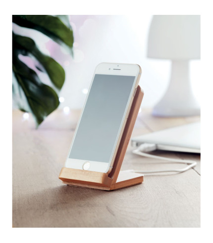 Stalak za bežično punjenje od bambusa 5W