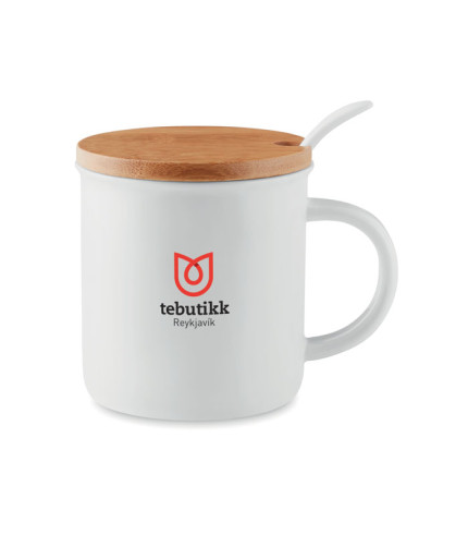 Porculanska šalica sa žlicom