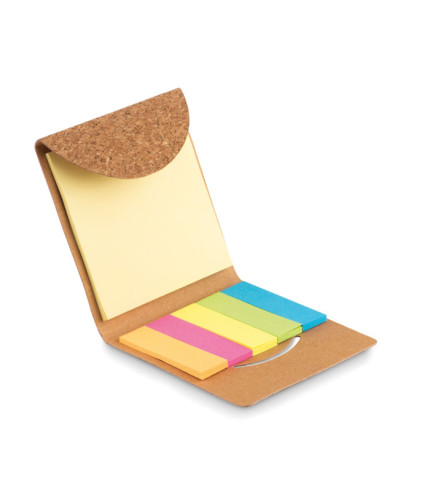 Cork sticky note memo pad