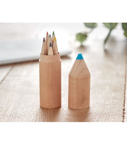 6 olovaka u drvenoj kutiji