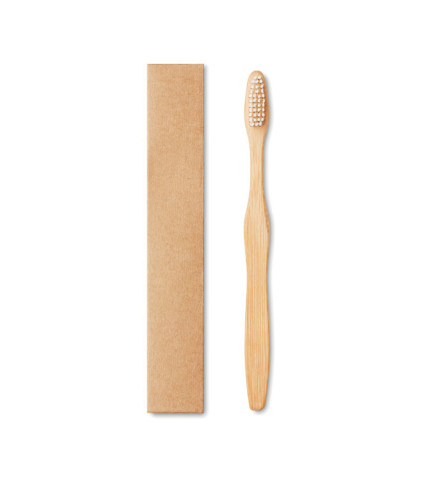 Bamboo toothbrush in Kraft box