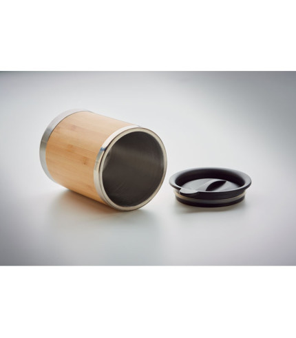 Čaša u poklopcu od bambusa 250 ml
