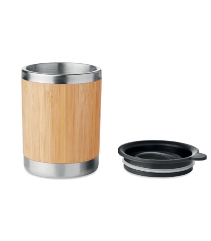 Čaša u poklopcu od bambusa 250 ml