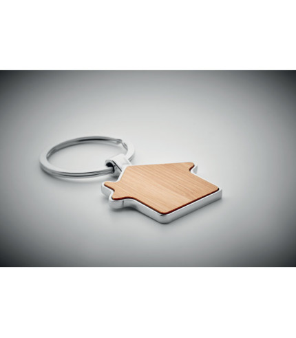 Metalni privjesak za ključeve od bambusa