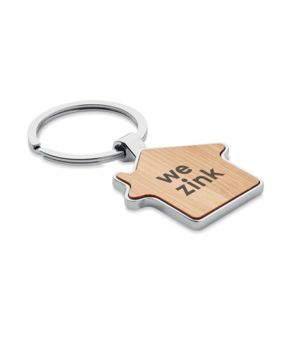Metalni privjesak za ključeve od bambusa