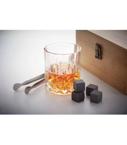 Set za viski u kutiji od bambusa