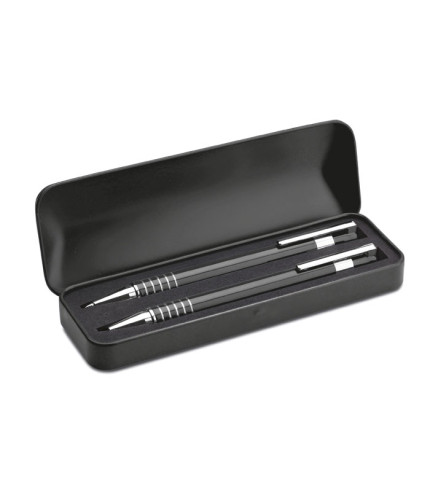 Kemijska olovka set u metalnoj kutiji