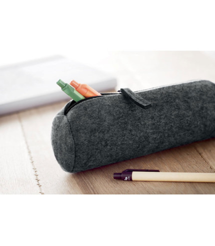 Felt zippered pencil case