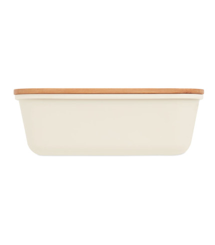 Lunch box with bamboo lid