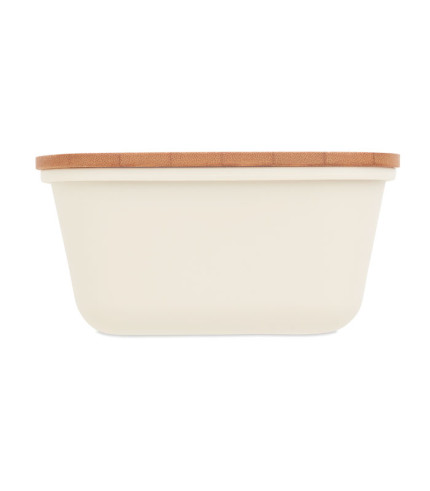 Lunch box with bamboo lid