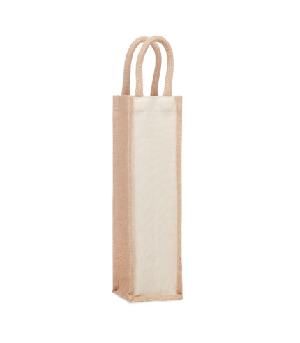 Jute wine bag for one bottle