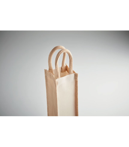 Jute wine bag for one bottle