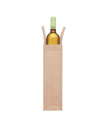 Jute wine bag for one bottle