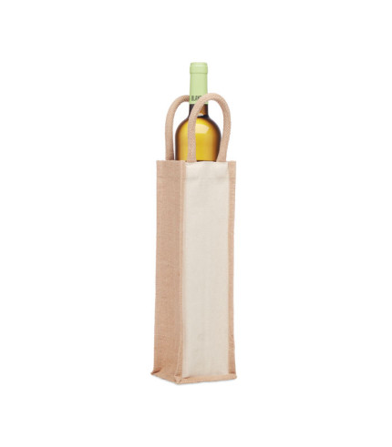 Jute wine bag for one bottle