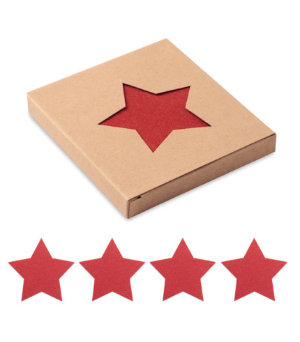 RPET 4 felt coaster set