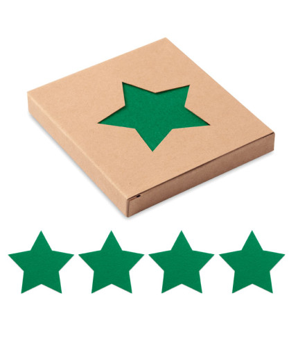 RPET 4 felt coaster set