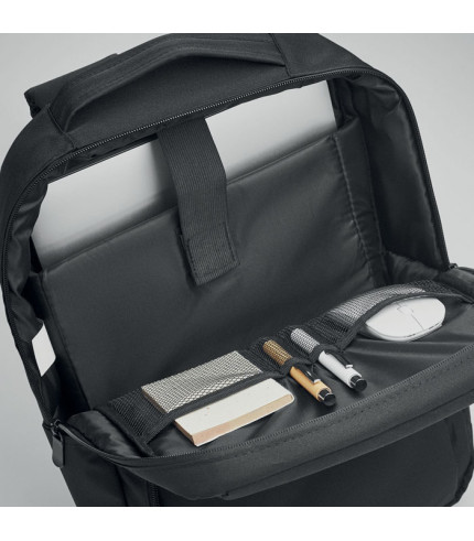 Laptop backpack in 300D RPET