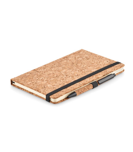 A5 cork notebook with pen