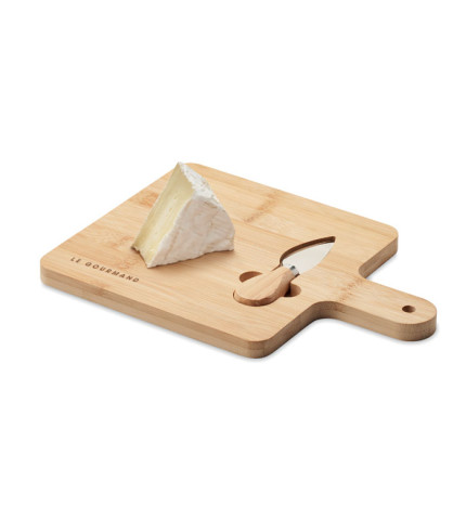Cheese board set in bamboo