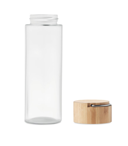 Glass bottle 500ml bamboo lid