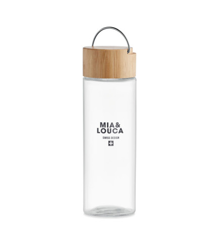 Glass bottle 500ml bamboo lid